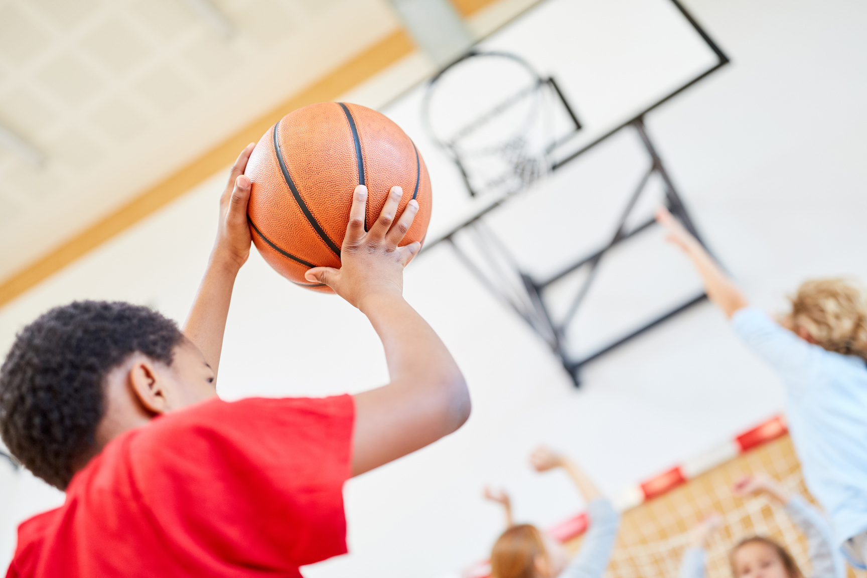 Boy Playing Basketball 