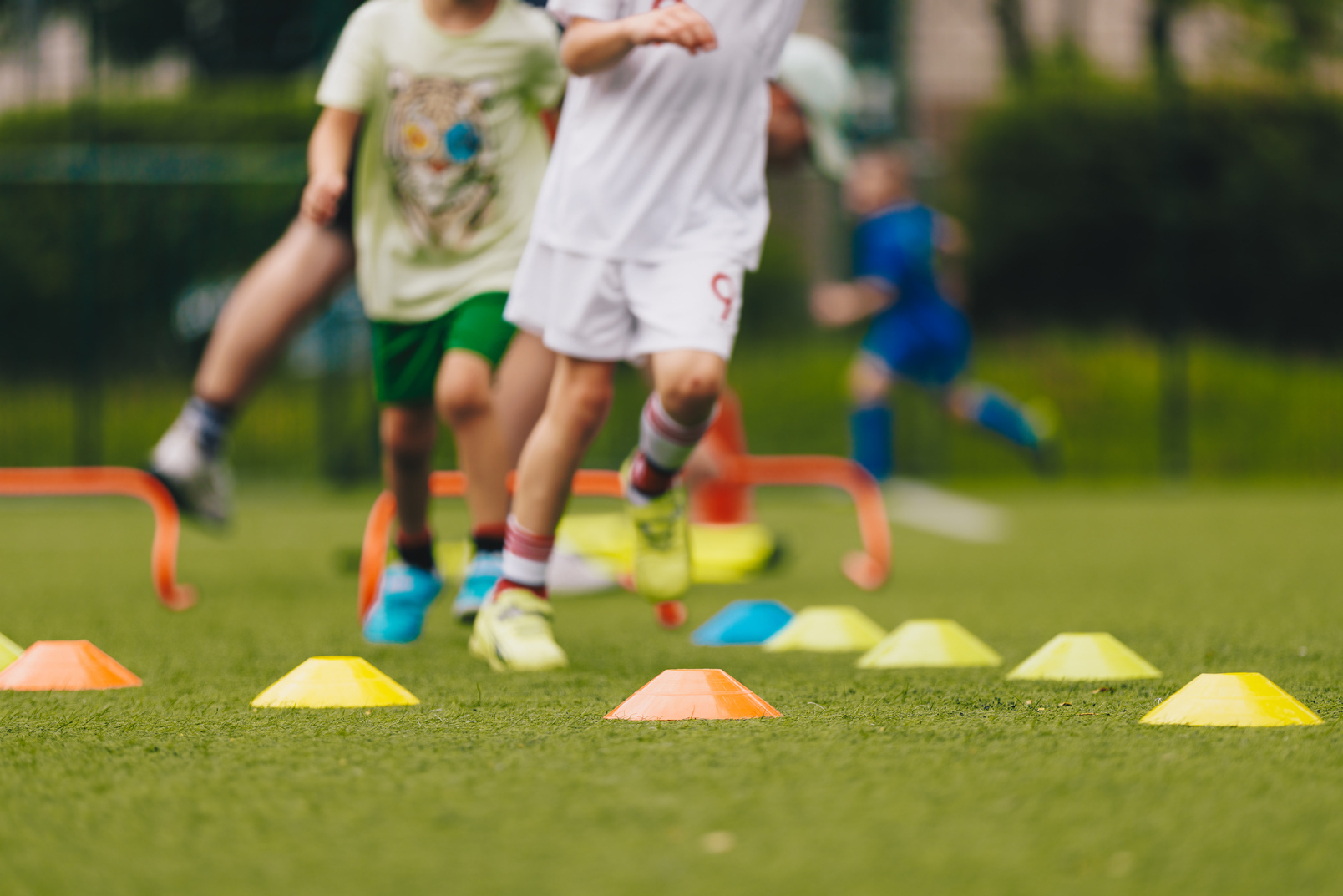 Physical Outdoor Activities for Kids. Children Running at Practi